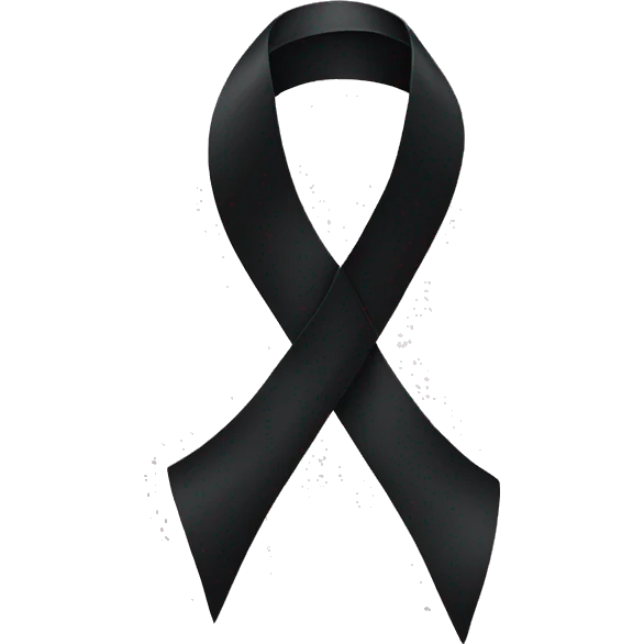 black ribbon emoji