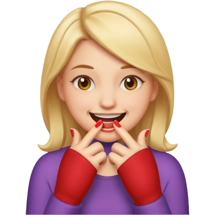 Basic emoji girl biting her nails emoji