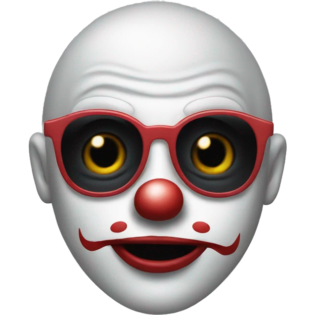 Creepy clown with sunglasses  emoji