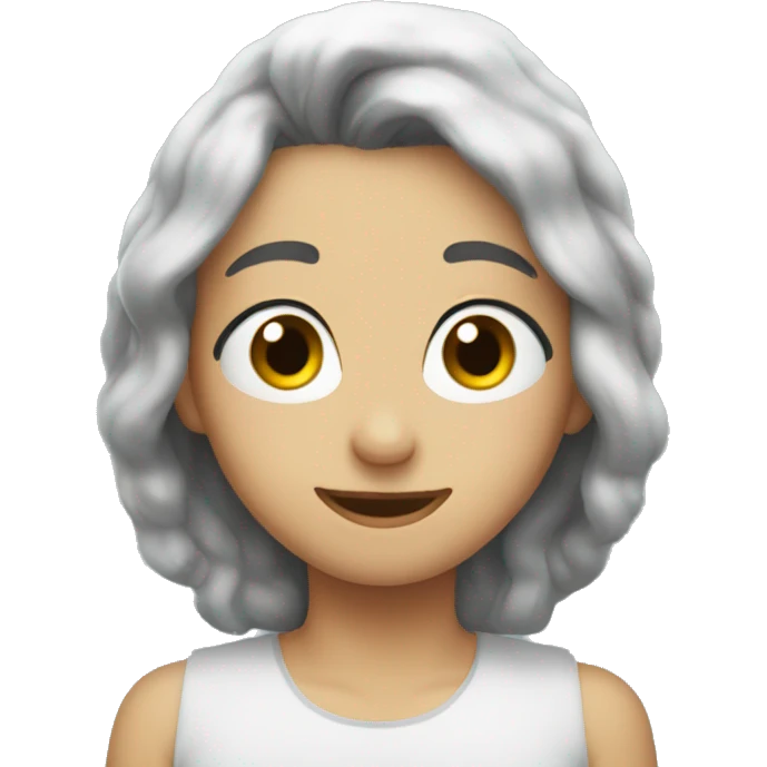 shy snow emoji