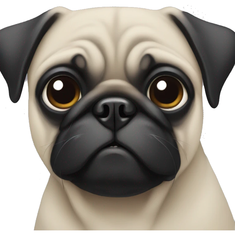 black pug emoji