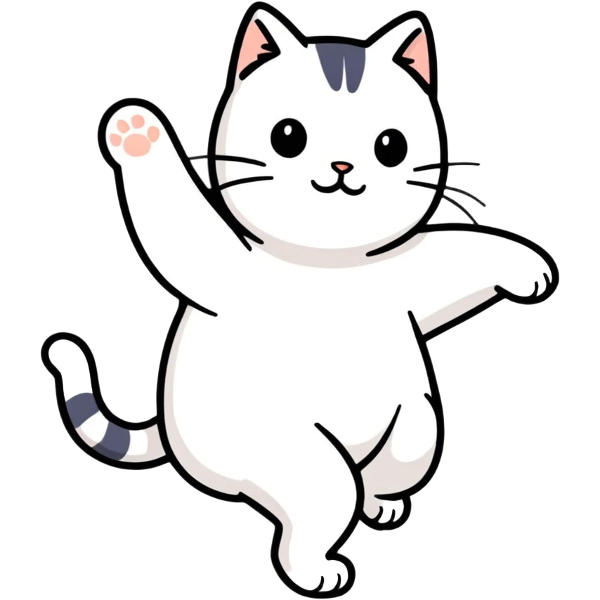 Cat dancing emoji