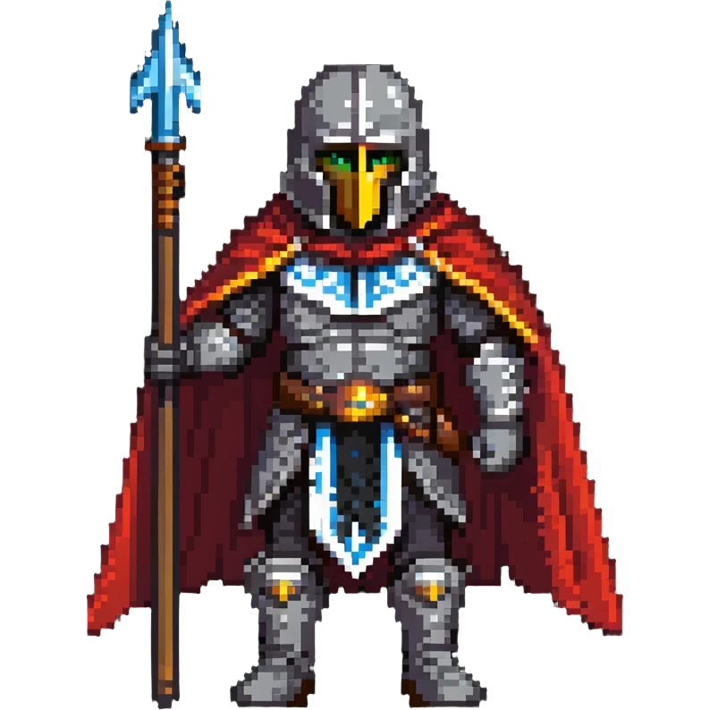 War lord with cape and spear emoji