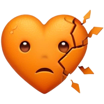 Orange broken heart  emoji