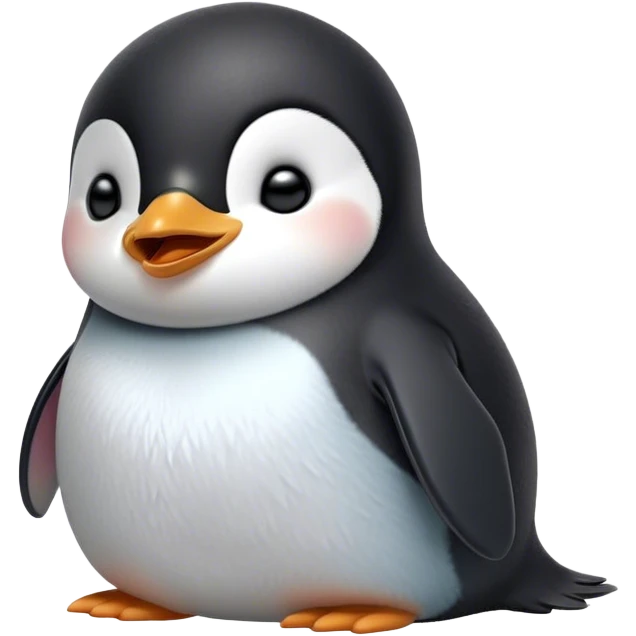 Cinematic Cute Yawning Baby Penguin Portrait Emoji, Head tilted slightly with a dramatic, wide-open yawn, showcasing soft, cuddly feathers and sleepy, half-closed eyes brimming with drowsy contentment, Simplified yet irresistibly adorable features, highly detailed, glowing with a soft, cozy polar glow, high shine, relaxed yet expressive, stylized with a dash of whimsical charm, soft glowing outline, capturing the essence of a drowsy yet affectionate arctic cherub that appears ready to stretch out for a nap! emoji