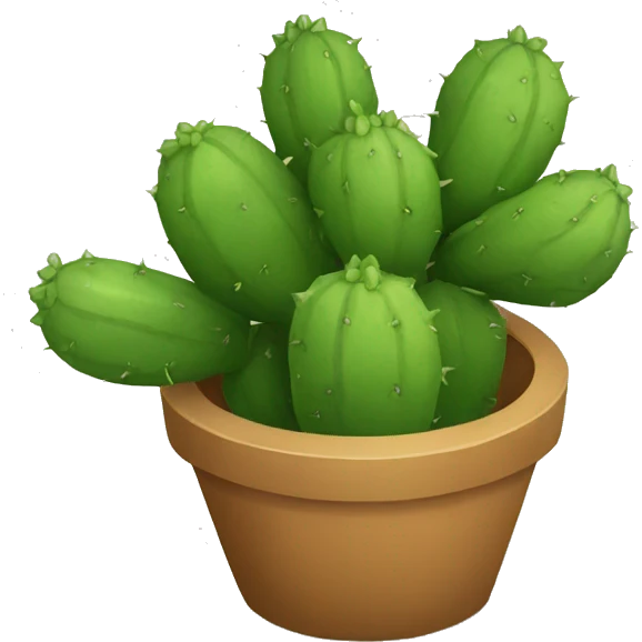 round Nopal without pot emoji