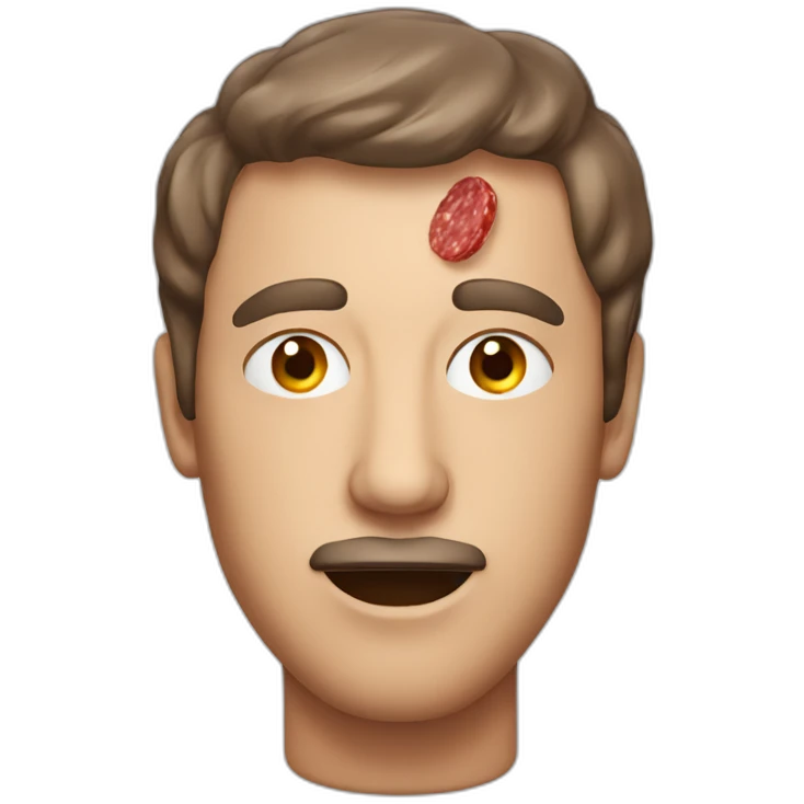 men with salami head emoji