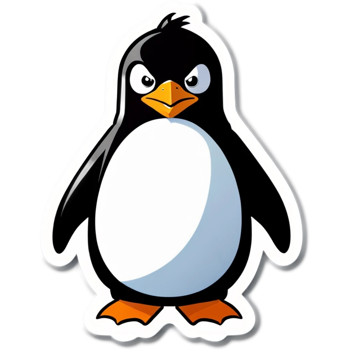 An angry penguin emoji
