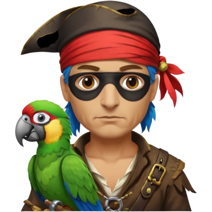 pirate and parrot emoji