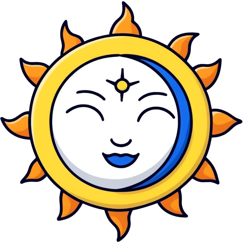 The Sun and Moon  emoji