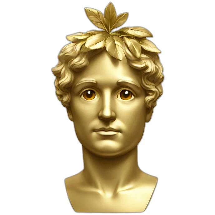 Laurel wreath napoleon golden statue emoji