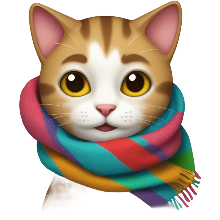 The cat wearing a scarf emoji