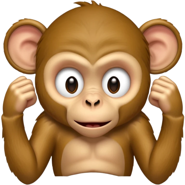 Monkey with anxiety, pulling out his hair and biting his nails  emoji