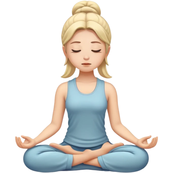 Girl meditating  emoji