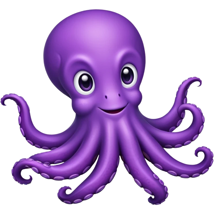 Purple octopus with happy eyes   emoji