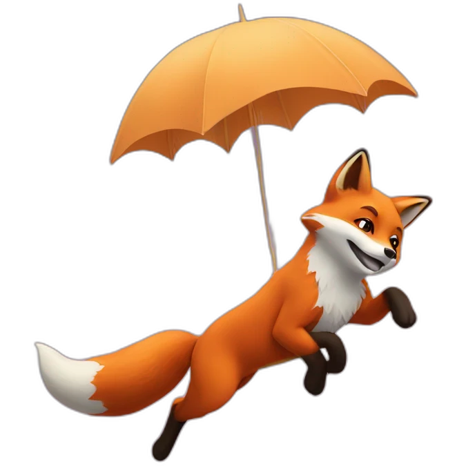 fox flying in the sky emoji