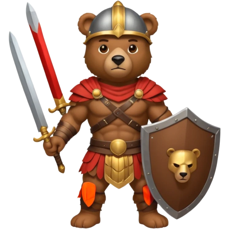 a bear Roman Gladiator emoji