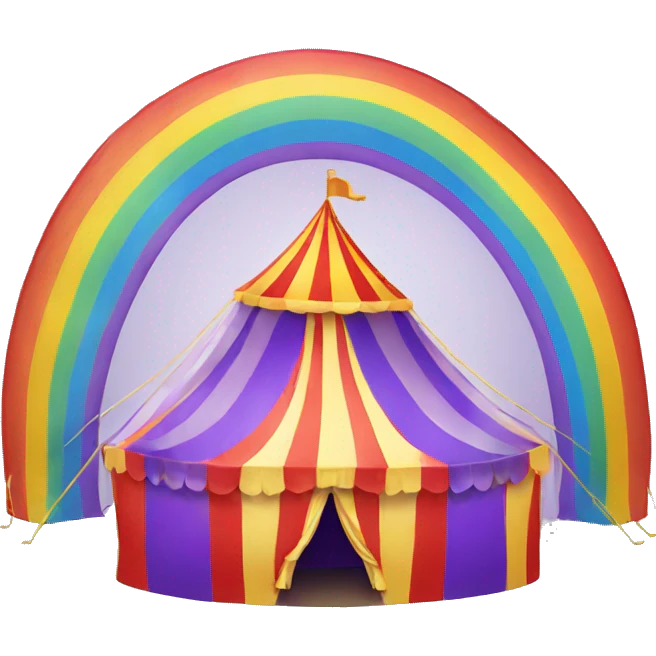 rainbow circus tent emoji
