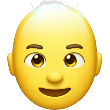 Lightening lifting toupee off of head with lightening bolt emoji