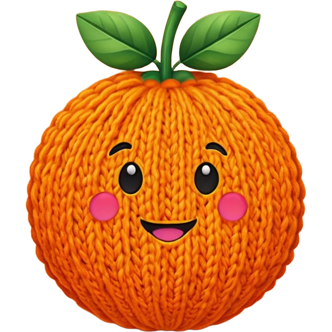 knitted fruit orange  emoji