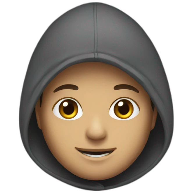 Dit wearing hoodie emoji
