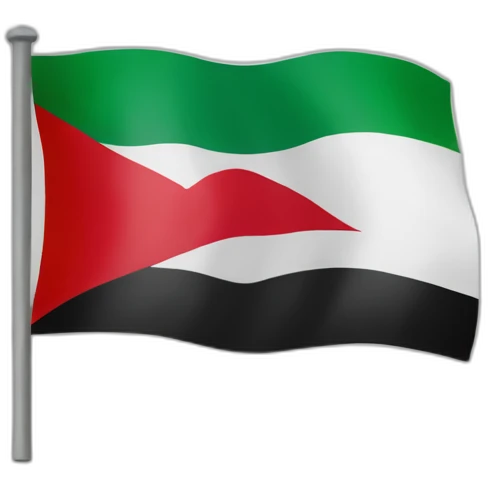 Palestinian flag With SOS symbol emoji