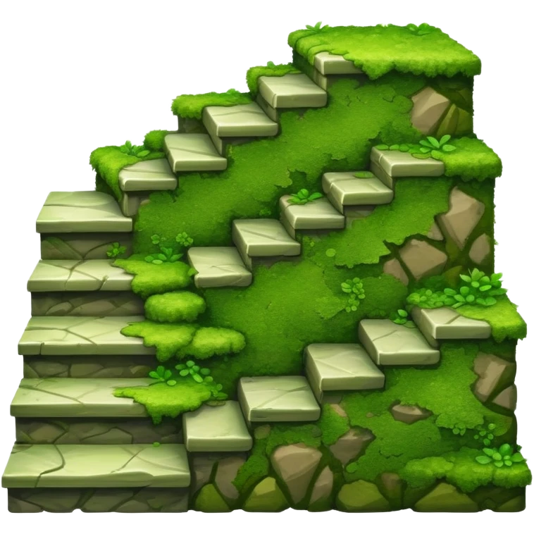 Emoji of the moss, like stair-step moss or sphagnum  emoji