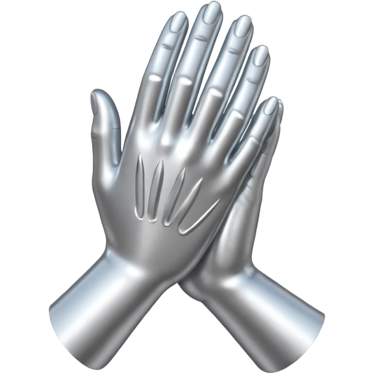 praying metallic hands emoji