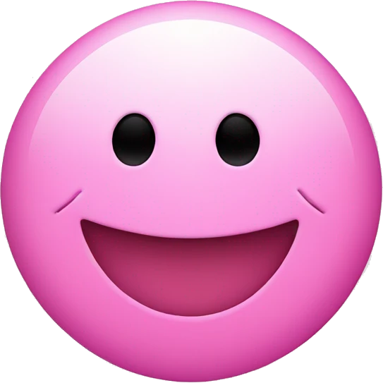 smiley face in love pink light  emoji