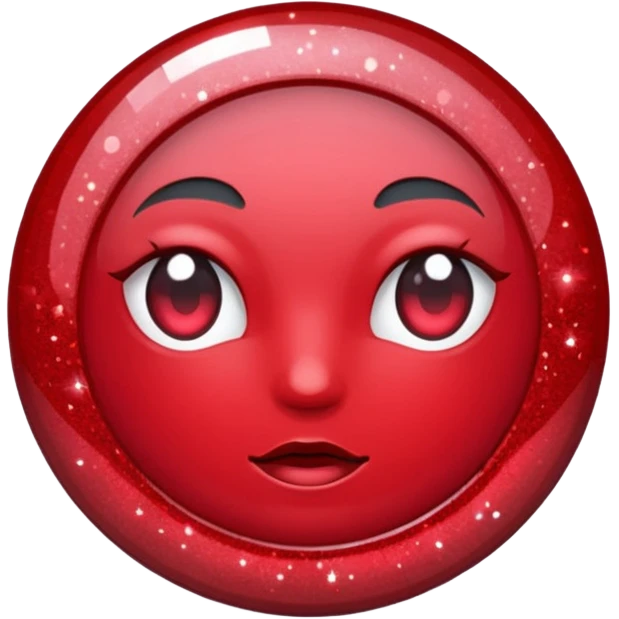 Ruby glitter RED emoji