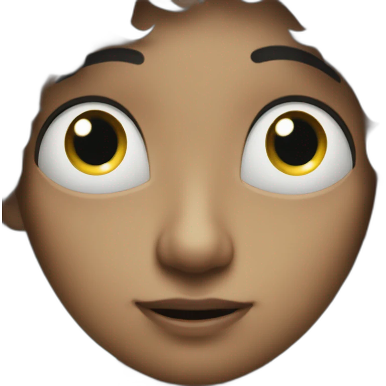 cute moon win big eyes emoji
