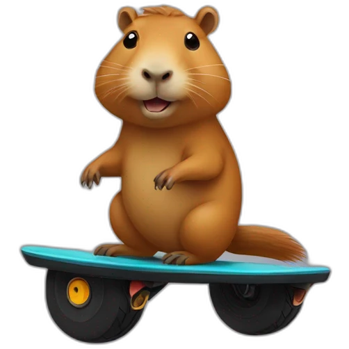 capybara on a onewheel emoji