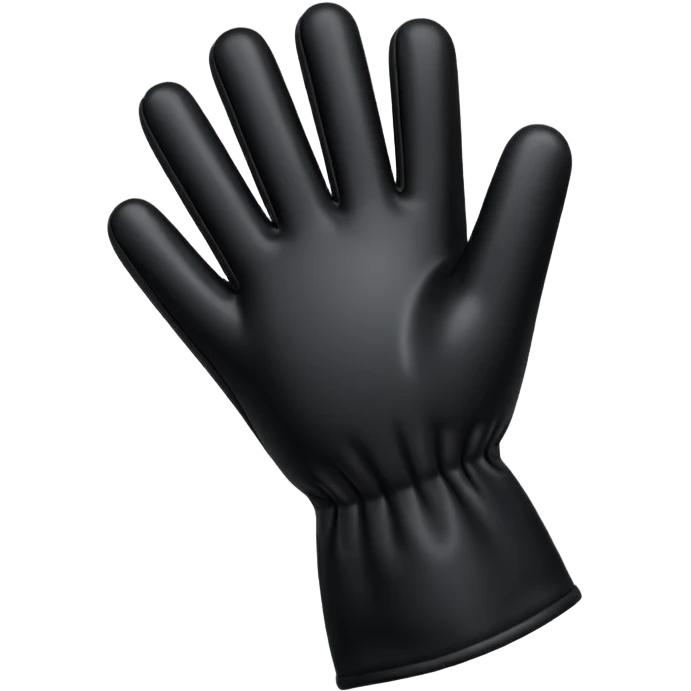 goth black velvet glove emoji