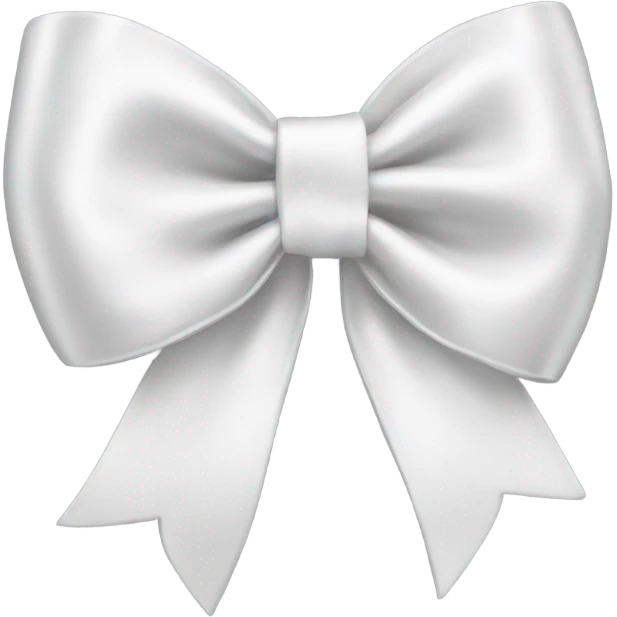 white satin bow emoji