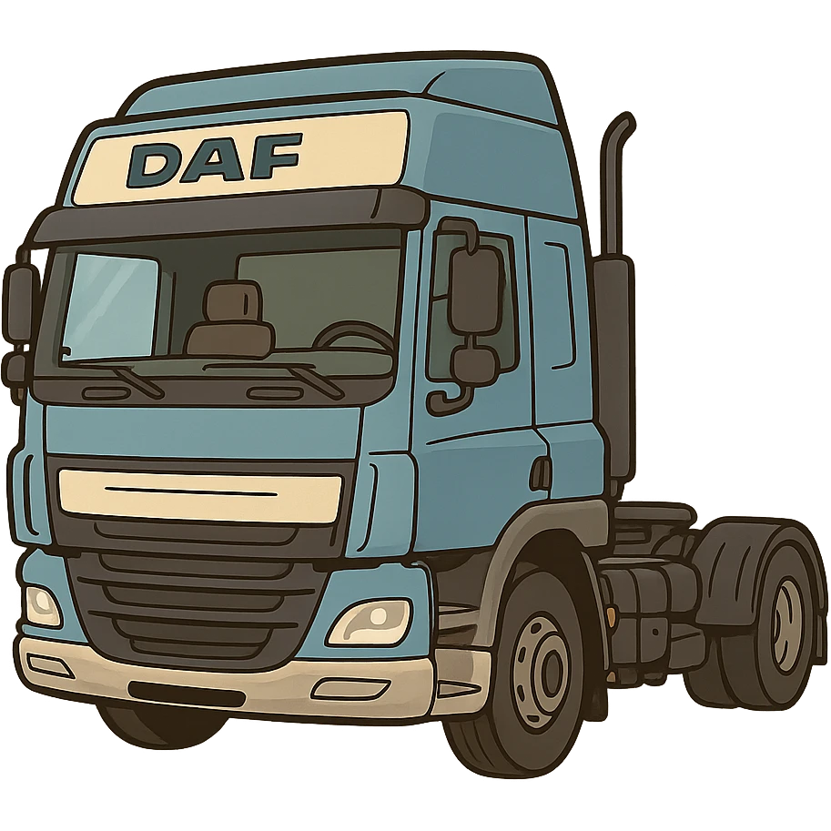 flat toon style DAF truck emoji