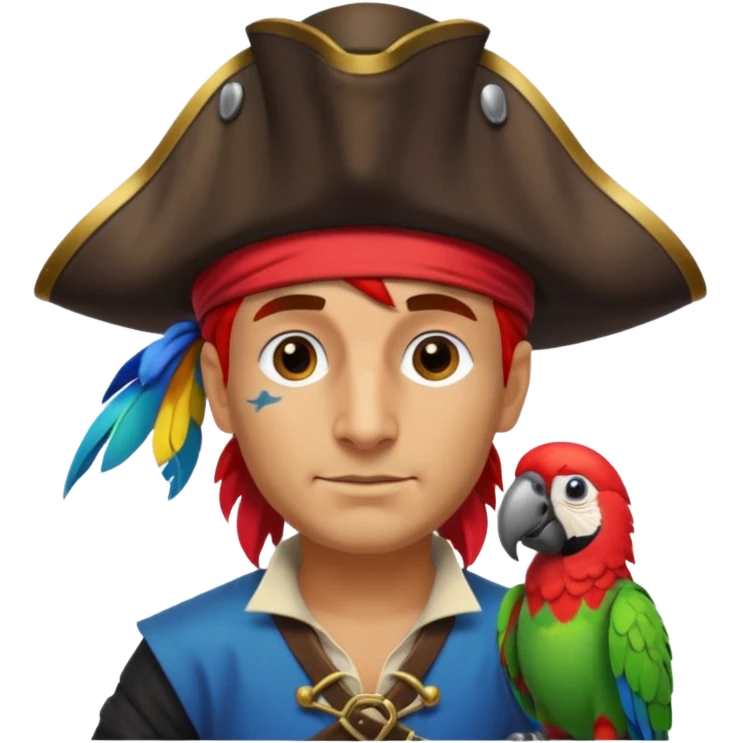 pirate and parrot emoji