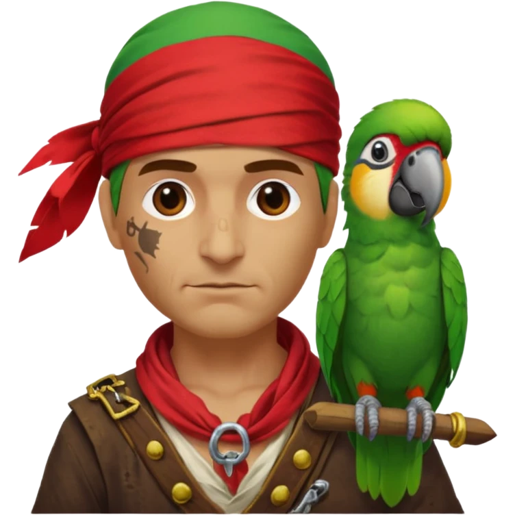 pirate and parrot emoji