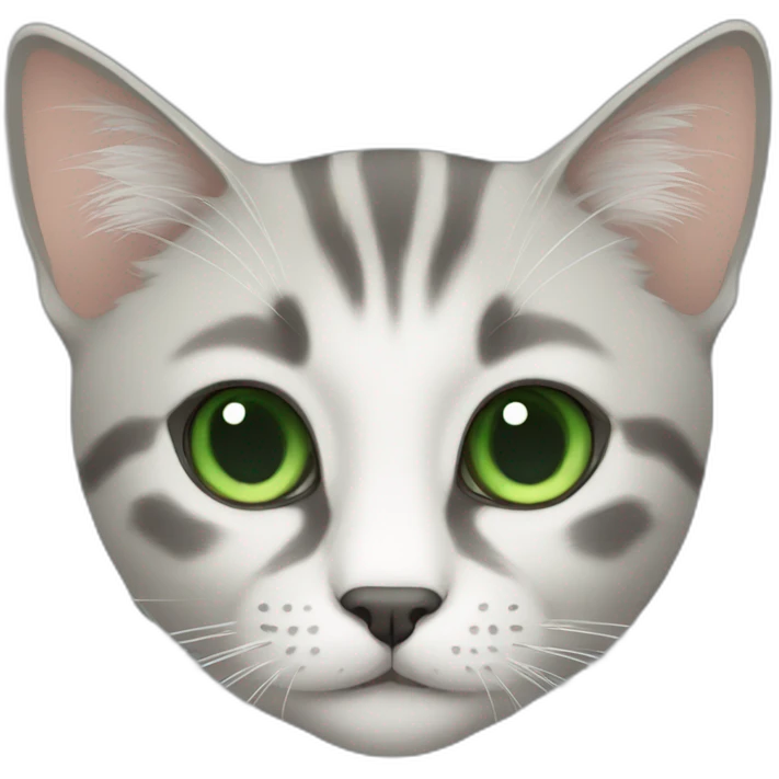 Gato with green eyes emoji