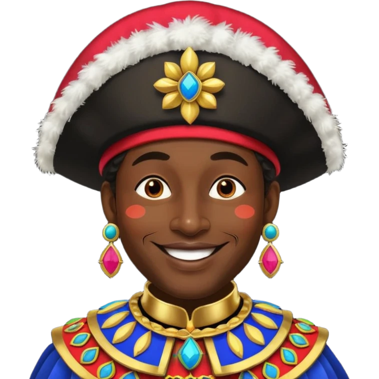 Zwarte Piet, de knecht van sinterklaas emoji