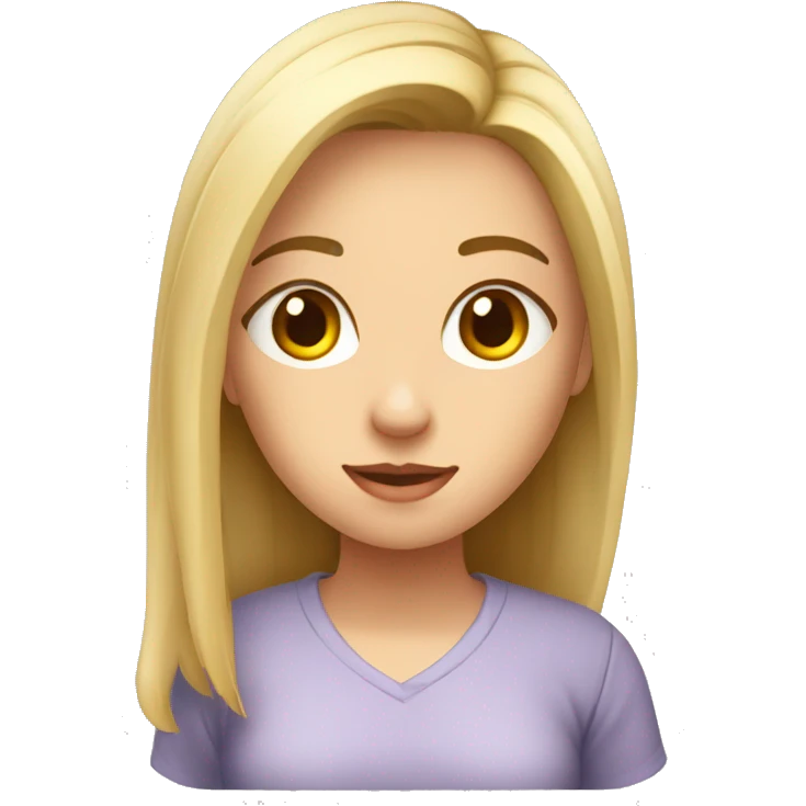menina  rubia estudando cansada emoji