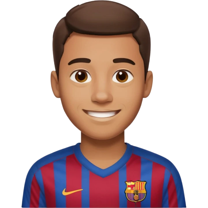 He was born at the age of 16 wearing a Barcelona shirt emoji