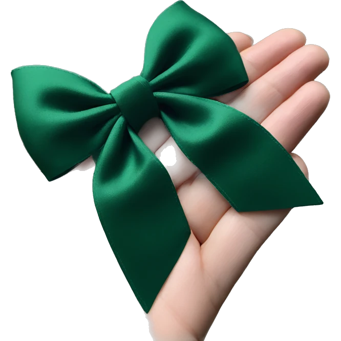 make this bow dark green 🎀 emoji