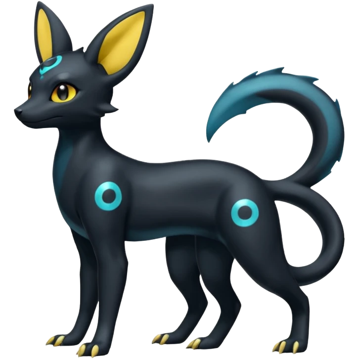 Shiny Umbreon-Amaura-Salandit-Fakémon-fusion (full body) emoji