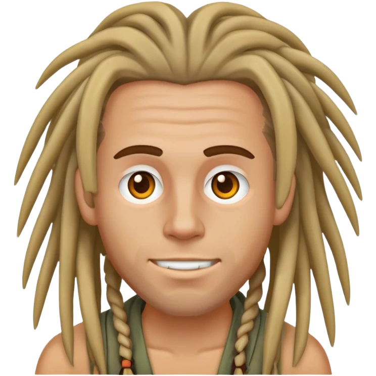 White guy with dreadlocks  emoji