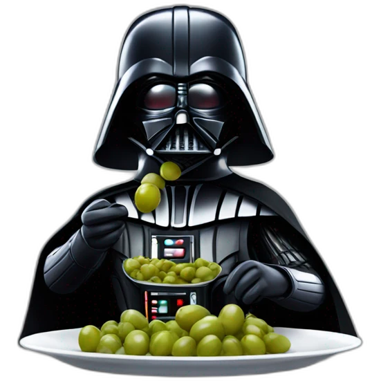 Darth Vader eating olives emoji