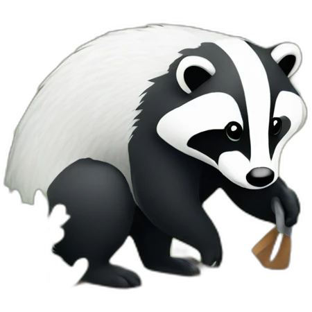 badger doing some gardening emoji