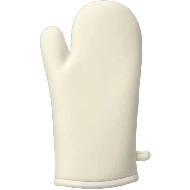 Cream oven mitt emoji