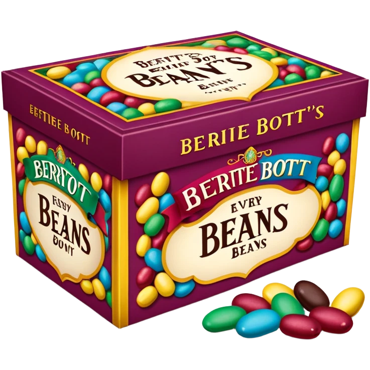 Bertie bott’s every flavour beans box from the wizarding world of Harry Potter emoji