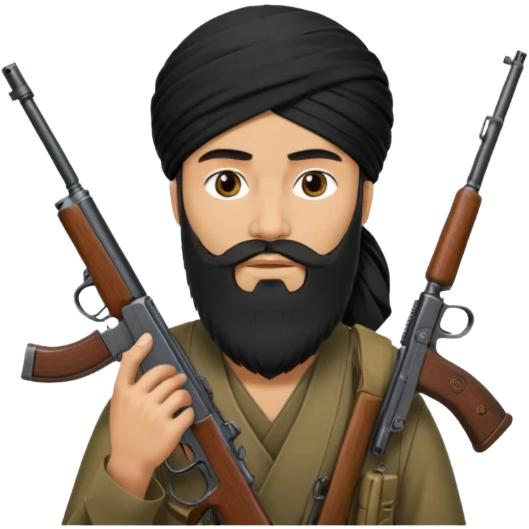Taliban with gun one piece emoji