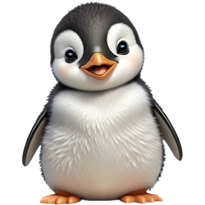 Cinematic Cute Yawning Baby Penguin Portrait Emoji, Head tilted slightly with a dramatic, wide-open yawn, showcasing soft, cuddly feathers and sleepy, half-closed eyes brimming with drowsy contentment, Simplified yet irresistibly adorable features, highly detailed, glowing with a soft, cozy polar glow, high shine, relaxed yet expressive, stylized with a dash of whimsical charm, soft glowing outline, capturing the essence of a drowsy yet affectionate arctic cherub that appears ready to stretch out for a nap! emoji
